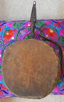 Ancient authentic double-sided Shamanic healing drum from Nepal